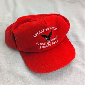 Vintage Red Flat Brim Snapback Adjustable Hat